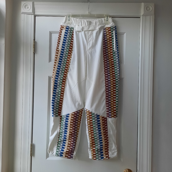 New Free People Movement Kaleidoscope Embroidered Pants sz Small - Picture 5 of 9